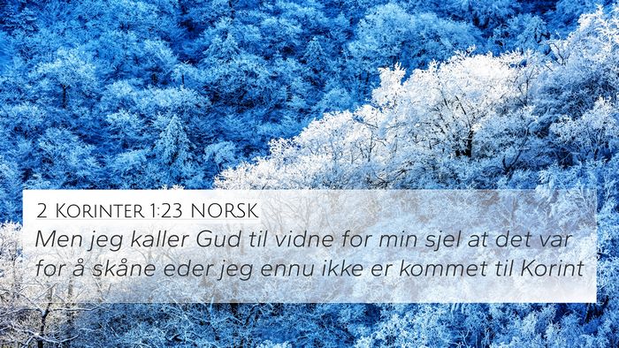 2 Korinter 1:23 NORSK Bible Verse Image