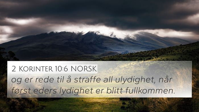 2 Korinter 10:6 NORSK Bible Verse Image