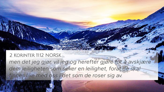 2 Korinter 11:12 NORSK Bible Verse Image