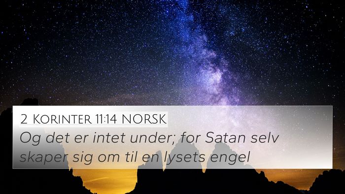 2 Korinter 11:14 NORSK Bible Verse Image