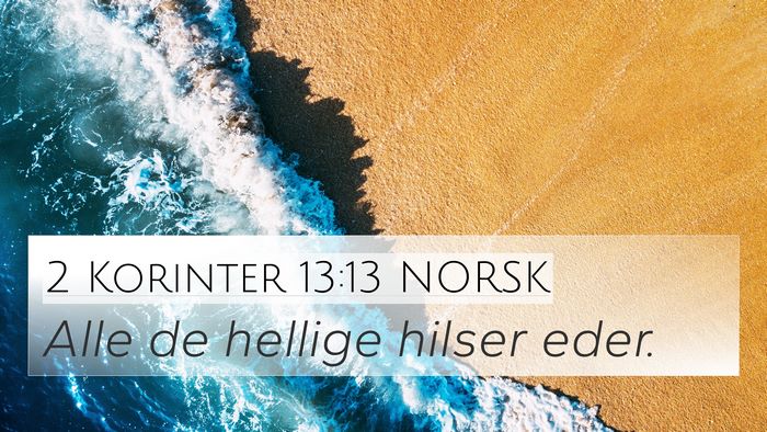 2 Korinter 13:13 NORSK Bible Verse Image