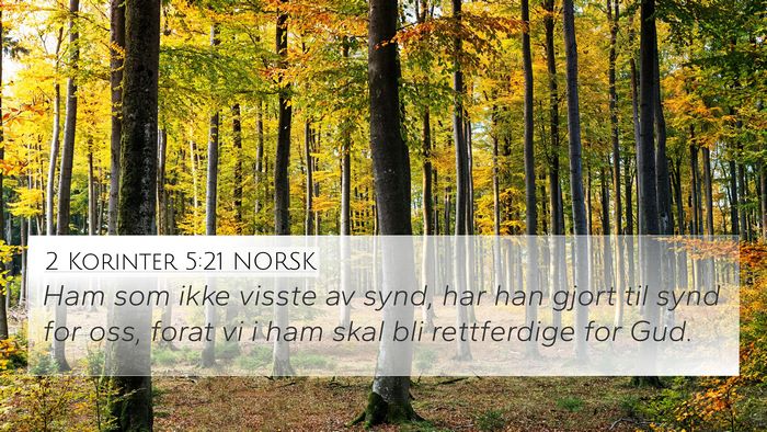 2 Korinter 5:21 NORSK Bible Verse Image