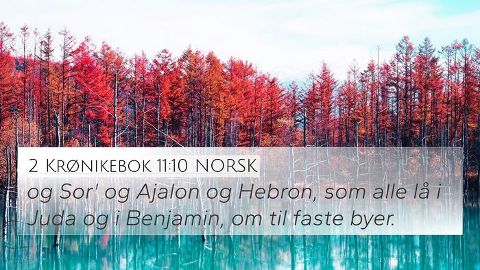 2 Krønikebok 11:10 NORSK Bible Verse Image