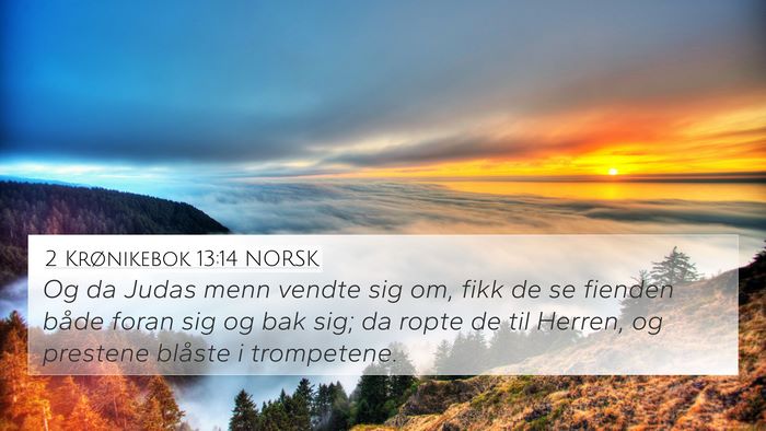 2 Krønikebok 13:14 NORSK Bible Verse Image