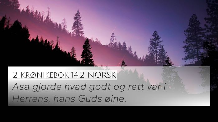 2 Krønikebok 14:2 NORSK Bible Verse Image