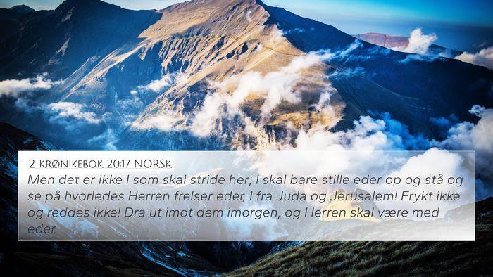 2 Krønikebok 20:17 NORSK Bible Verse Image