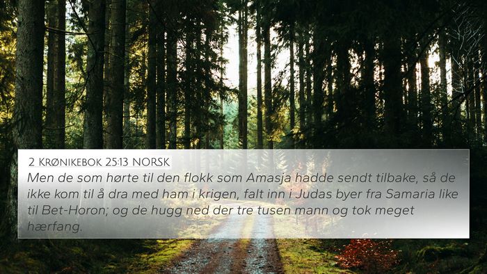 2 Krønikebok 25:13 NORSK Bible Verse Image