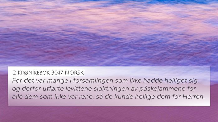 2 Krønikebok 30:17 NORSK Bible Verse Image
