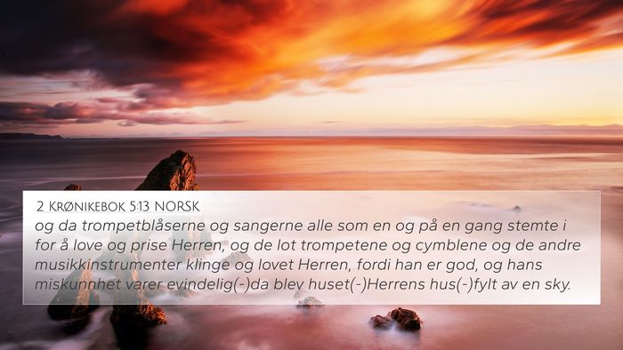 2 Krønikebok 5:13 NORSK Bible Verse Image