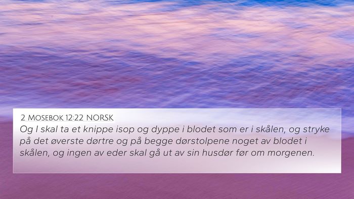 2 Mosebok 12:22 NORSK Bible Verse Image