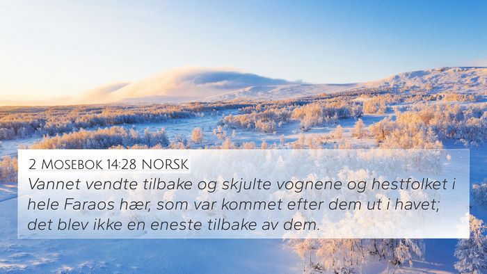 2 Mosebok 14:28 NORSK Bible Verse Image
