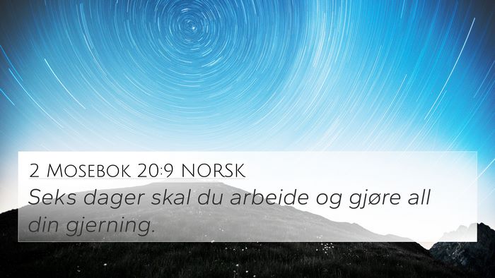 2 Mosebok 20:9 NORSK Bible Verse Image