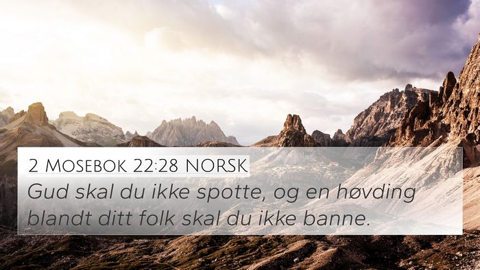 2 Mosebok 22:28 NORSK Bible Verse Image
