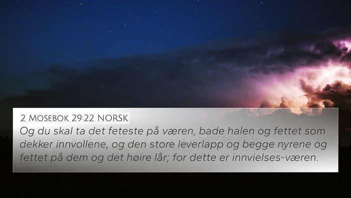 2 Mosebok 29:22 NORSK Bible Verse Image