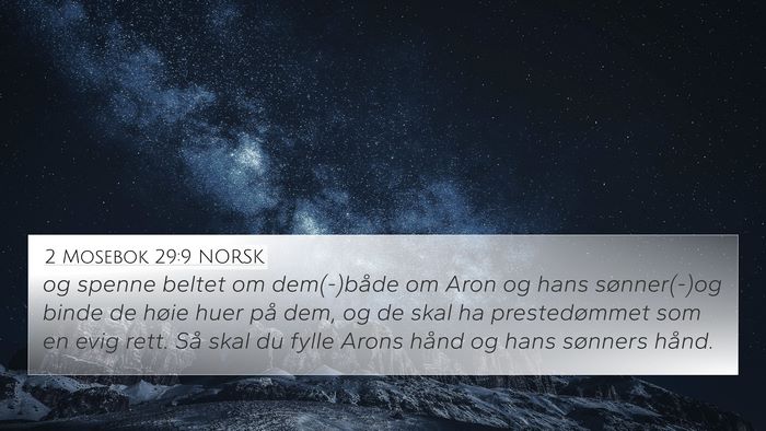 2 Mosebok 29:9 NORSK Bible Verse Image