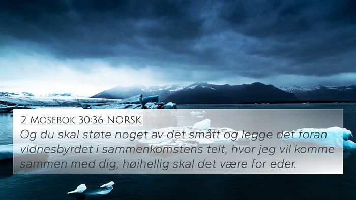 2 Mosebok 30:36 NORSK Bible Verse Image