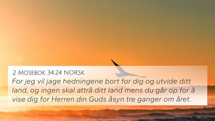 2 Mosebok 34:24 NORSK Bible Verse Image