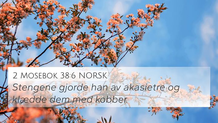 2 Mosebok 38:6 NORSK 4K Wallpaper - Stengene gjorde han av akasietre og klædde dem - 4K Wallpaper Bible Verse