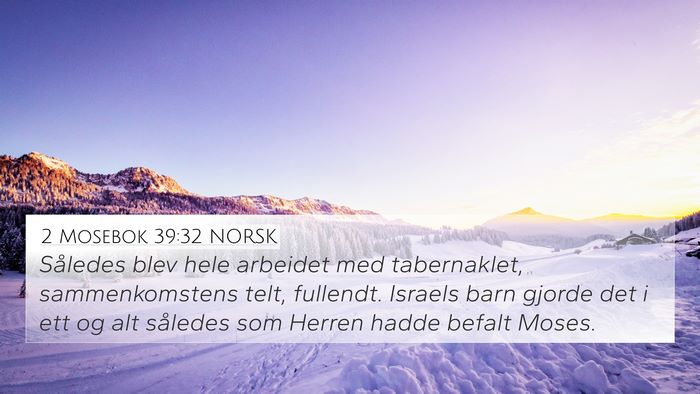 2 Mosebok 39:32 NORSK Bible Verse Image