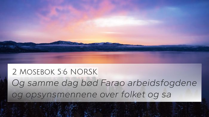 2 Mosebok 5:6 NORSK Bible Verse Image