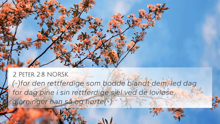 2 Peter 2:8 NORSK Bible Verse Image