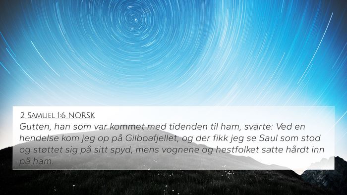 2 Samuel 1:6 NORSK Bible Verse Image