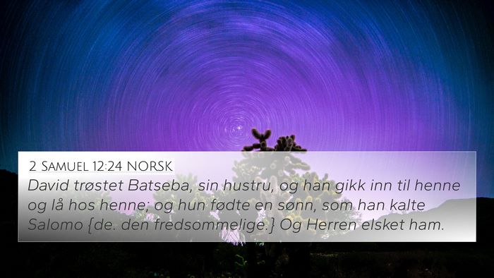 2 Samuel 12:24 NORSK 4K Wallpaper - David trøstet Batseba, sin hustru, og han gikk - 4K Wallpaper Bible Verse