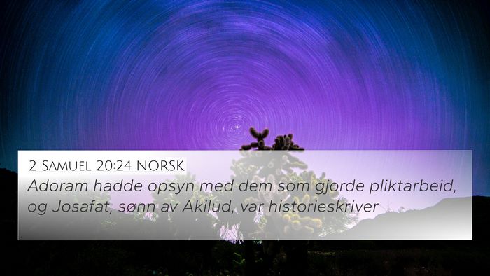 2 Samuel 20:24 NORSK Bible Verse Image