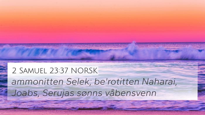 2 Samuel 23:37 NORSK Bible Verse Image