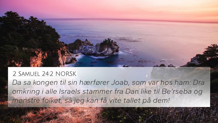 2 Samuel 24:2 NORSK Bible Verse Image