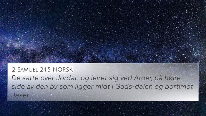 2 Samuel 24:5 NORSK Bible Verse Image