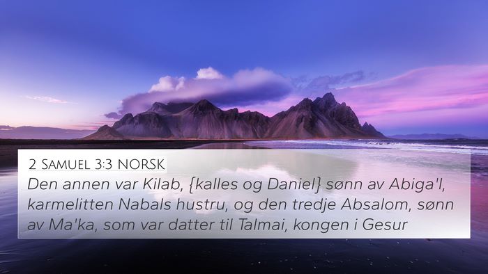 2 Samuel 3:3 NORSK Bible Verse Image
