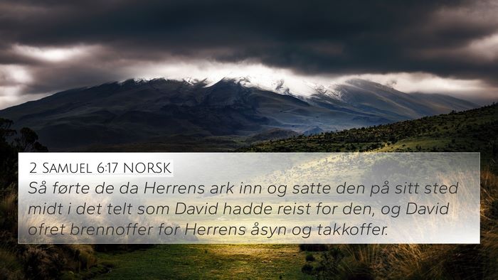 2 Samuel 6:17 NORSK Bible Verse Image