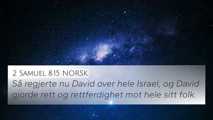 2 Samuel 8:15 NORSK Bible Verse Image