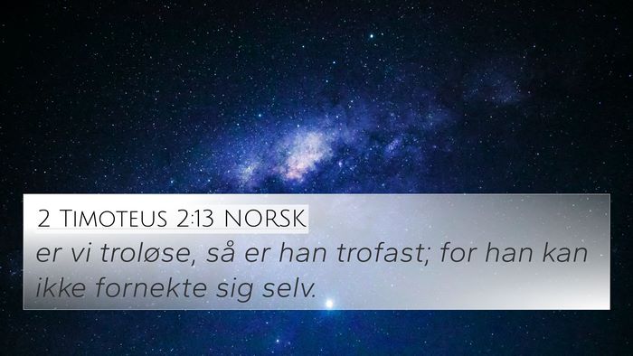 2 Timoteus 2:13 NORSK Bible Verse Image