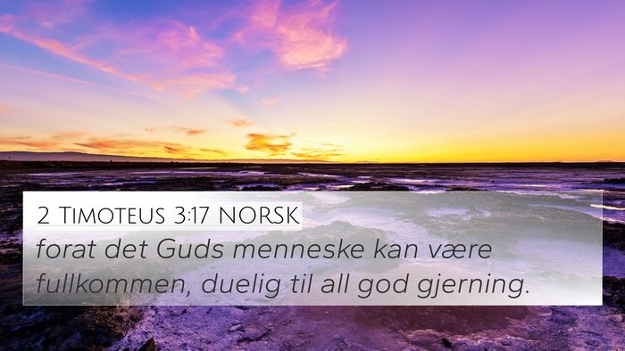 2 Timoteus 3:17 NORSK Bible Verse Image