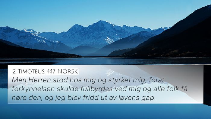2 Timoteus 4:17 NORSK Bible Verse Image