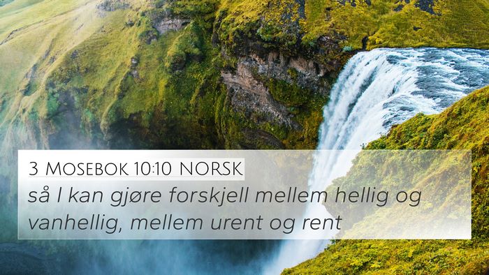 3 Mosebok 10:10 NORSK Bible Verse Image