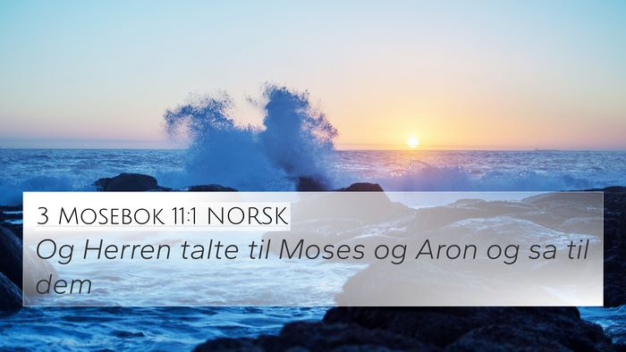 3 Mosebok 11:1 NORSK Bible Verse Image