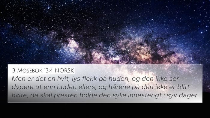 3 Mosebok 13:4 NORSK Bible Verse Image