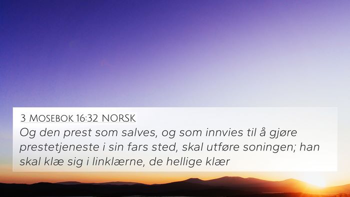3 Mosebok 16:32 NORSK Bible Verse Image
