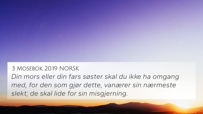3 Mosebok 20:19 NORSK Bible Verse Image