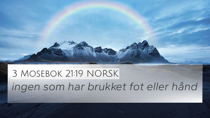 3 Mosebok 21:19 NORSK 4K Wallpaper - ingen som har brukket fot eller - 4K Wallpaper Bible Verse
