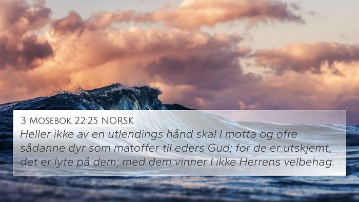 3 Mosebok 22:25 NORSK Bible Verse Image