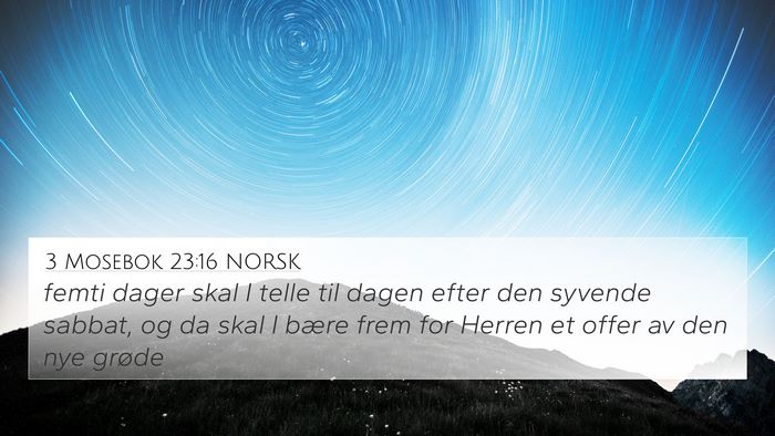 3 Mosebok 23:16 NORSK Bible Verse Image