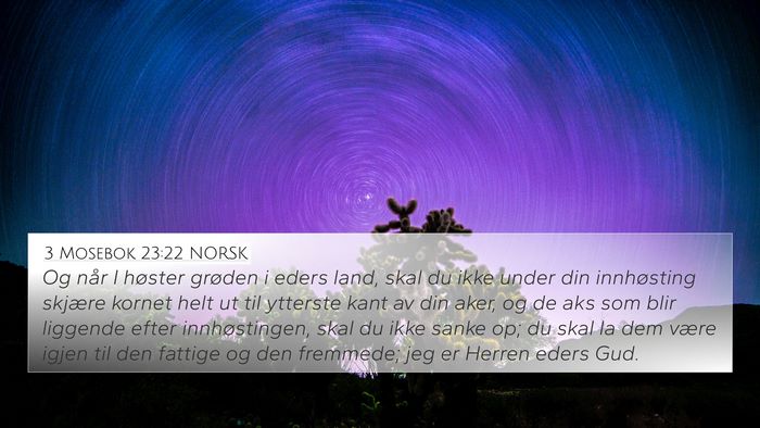 3 Mosebok 23:22 NORSK Bible Verse Image
