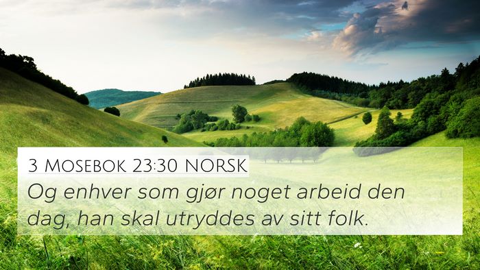 3 Mosebok 23:30 NORSK Bible Verse Image