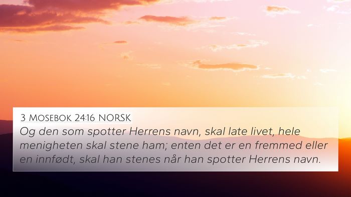 3 Mosebok 24:16 NORSK Bible Verse Image
