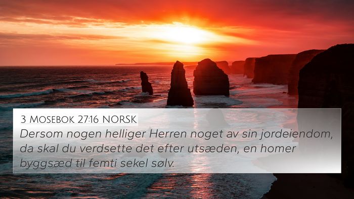3 Mosebok 27:16 NORSK Bible Verse Image