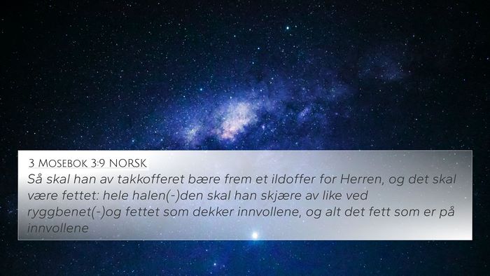 3 Mosebok 3:9 NORSK Bible Verse Image